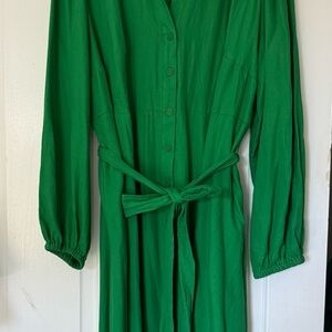Ava & Viv Vibrant Green Long Sleeve Dress